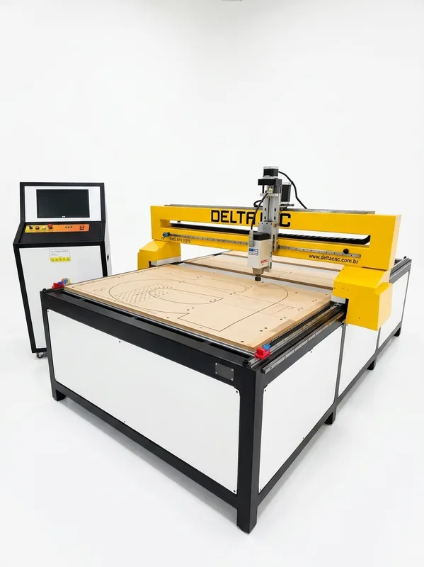 CNC router industrial de três eixos com mesa ampla de 2800 por 1500 mm