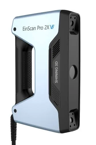 Scanner 3D EinScan Pro 2X posicionado com mesa giratória automatizada